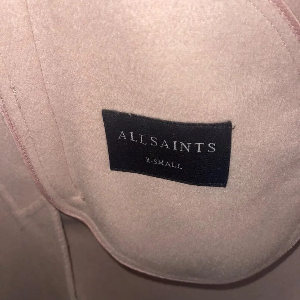 All Saints Womens Coat Jacket Size XS Pink Ryder Pockets Open Front Casual - Picture 4 of 13